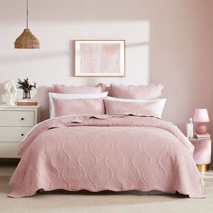 KOO Lola Quilted Coverlet Set Pink 220 x 240 cm