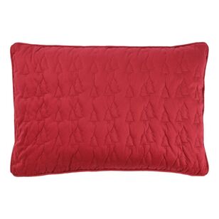 Jolly & Joy Christmas Tree Velvet Lumbar Cushion Red 40 x 60 cm