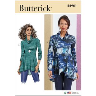Butterick B6961 Misses' Knit Tops Pattern White