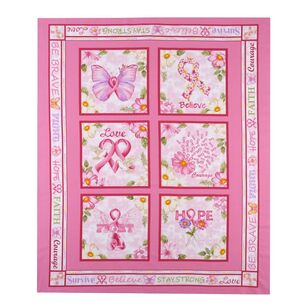 Pink Power 91 cm Fabric Panel Pink 91 x 112 cm