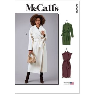McCall's M8438 Misses' Coats and Vest Pattern White