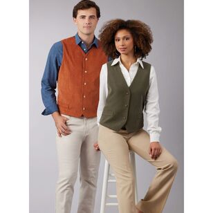 McCall's M8442 Misses' and Men's Lined Vests Pattern White XS - XL