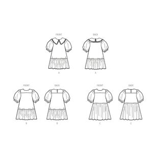 McCall's M8444 Children's and Girls' Dresses Pattern White