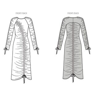 Know Me ME2049 Misses' Reversible Knit Dress Pattern White
