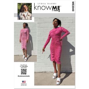 Know Me ME2049 Misses' Reversible Knit Dress Pattern White