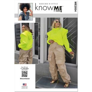 Know Me ME2054 Misses' and Women's Sweatshirt and Cargo Pants Pattern White 10 - 18