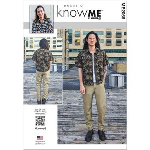 Know Me ME2056 Men's Shirt and Pants Pattern White