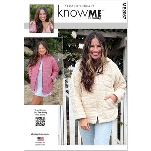 Know Me ME2057 Misses' Jacket with Optional Hood Pattern White