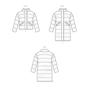 Know Me ME2061 Men's Puffer Coat in Two Lengths Pattern White