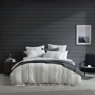 Platinum Hurley Quilt Cover Set Charcoal