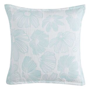 Platinum Poppi European Pillowcase Aqua European