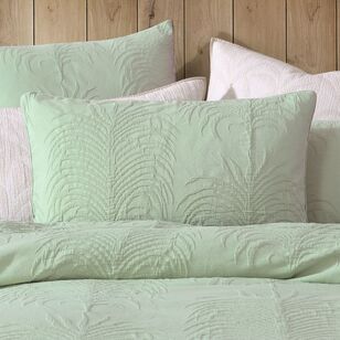 Platinum Tropicana Quilt Cover Set Sage