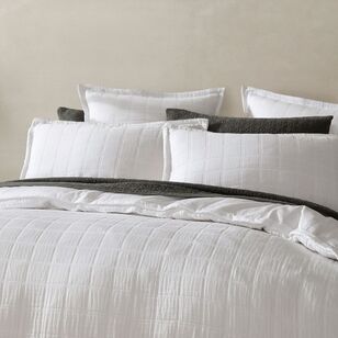 Platinum Siera Quilt Cover Set White