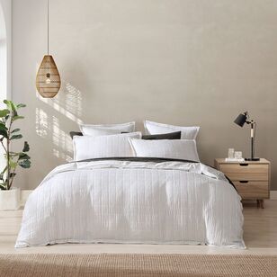 Platinum Siera Quilt Cover Set White