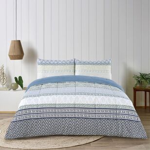 Emerald Hill Dana Printed Comforter Set Blue