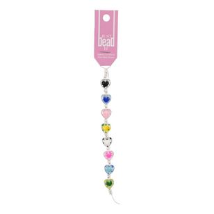 Just Bead It Painted Hearts Glass Bead Strand Assorted
