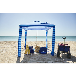 LiFE! Beach Cabana Teal & Stripe 1.74 x 1.74 m