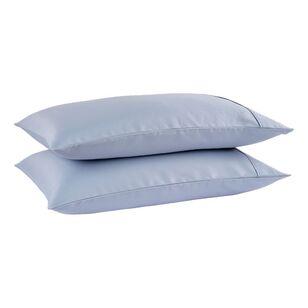 KOO 1000 Thread Count 2 Pack Standard Pillowcases Blue Mist Standard