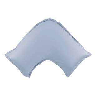 KOO 1000 Thread Count V Shape Pillowcases Blue Mist