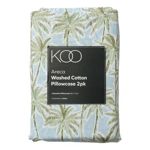 KOO Areca Washed Cotton 2 Pack Standard Pillowcases Multicoloured Standard