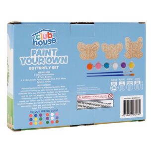 Club House Paint Your Own Butterfly Set Multicoloured