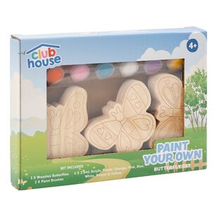 Club House Paint Your Own Butterfly Set Multicoloured