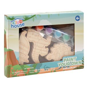 Club House Paint Your Own Dinosaur Set Multicoloured