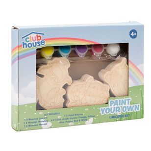 Club House Paint Your Own Unicorn Set Multicoloured