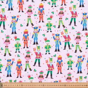 Christmas Nutcrackers 112 cm Cotton Fabric Pink 112 cm