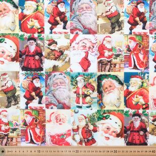 Santas Arrival 112 cm Cotton Christmas Fabric Multicoloured 112 cm