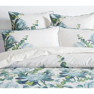 KOO Verity Protea Cotton Quilt Cover Set Blue