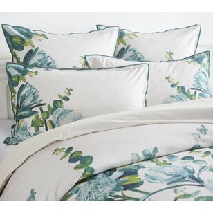 KOO Verity Protea Cotton Quilt Cover Set Blue