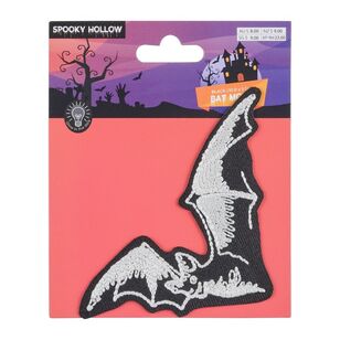 Halloween Bat Iron On Motif Black