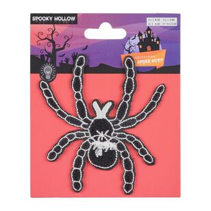 Halloween Scary Spider Iron On Motif Black