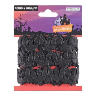 Halloween Bats Cut Out Trim Black 20 mm x 3 m