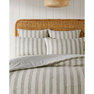 KOO Manly Cotton Textured Quilt Cover Set Double Stripe