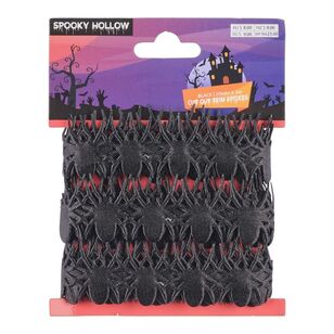 Halloween Spiders Cut Out Trim Black 20 mm x 3 m