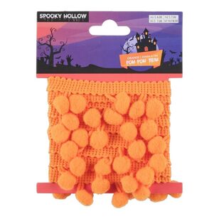 Halloween Pom Pom Trim Orange 20 mm x 1 m