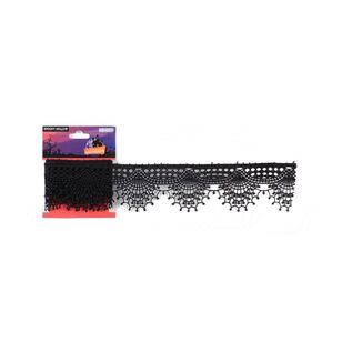 Halloween Spooky Web Lace Trim Black 53 mm x 1 m