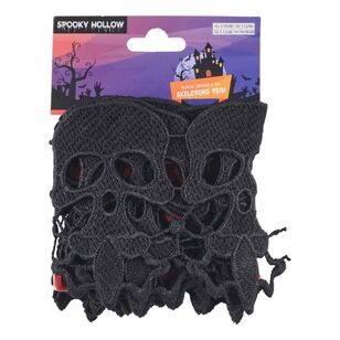 Halloween Skeletons Trim Black 80 mm x 1 m