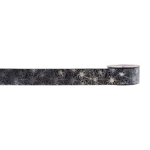 Halloween Cobwebs 38 mm Glitter Ribbon Black 38 mm x 3 m