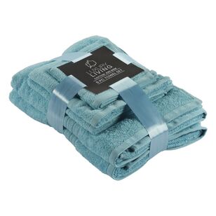 Luxury Living Ami 430GSM 6 Piece Towel Set Blue