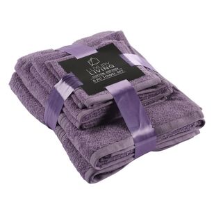 Luxury Living Ami 430GSM 6 Piece Towel Set Lavender