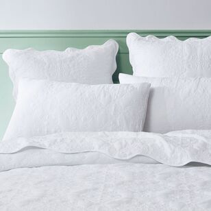 KOO Nita Scallop Coverlet Set White 220 x 240 cm