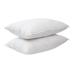 Logan & Mason Blended Microfibre 2 Pack Pillows White Standard