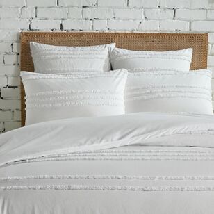 KOO Ryan Cotton Tuft Quilt Cover Set White