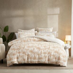 KOO Ellidy Jacquard Quilt Cover Set Caramel