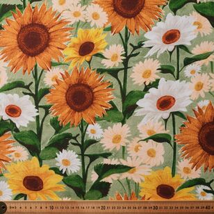 Sunflower Garden Multipurpose Cotton Fabric Yellow 150 cm