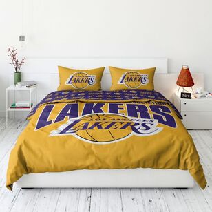 NBA LA Lakers Quilt Cover Set Yellow