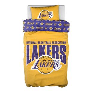 NBA LA Lakers Quilt Cover Set Yellow